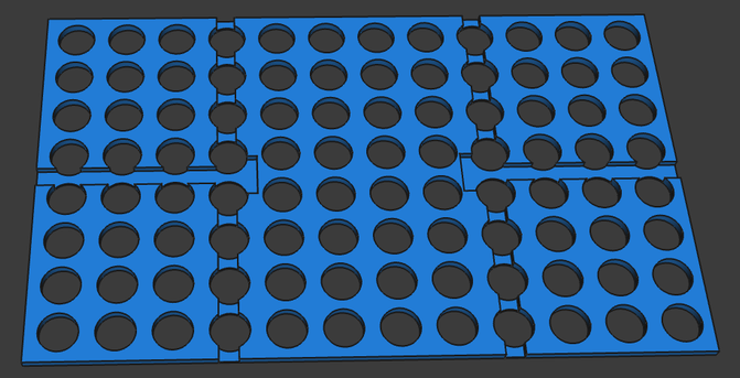 Screenshot of FreeCAD, with cutlery basket center piece in a close up.