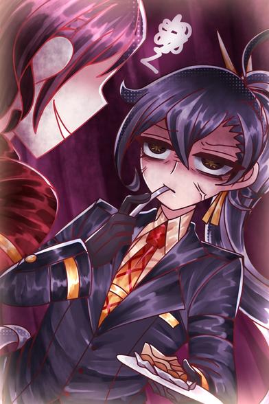 Prendick just wanting to enjoy a meal but some weird red head won't stop bothering him XD