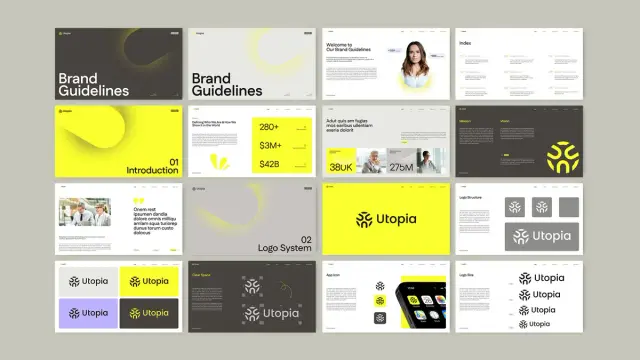 Create professional brand style guidelines with a customizable InDesign template.
