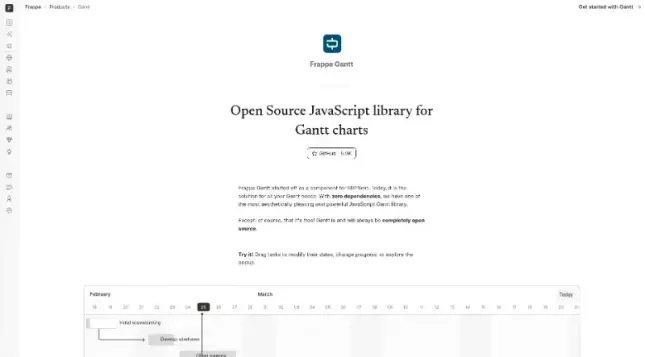 A simple, interactive, modern gantt chart library for the web with drag, resize, dependencies and time scales.