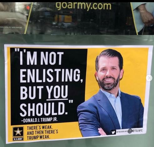 Rich kids don't go to war. They have bone spurs to excuse them.