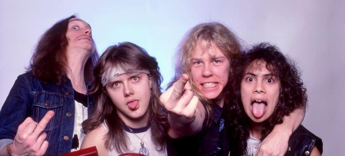 Cliff Burton, Lars Ulrich, James Hetfield y Kirk Hammett de Metallica / Icon and Image