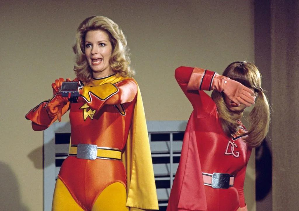 Electrowoman and DynaGirl from old-timey Saturday morning TV.