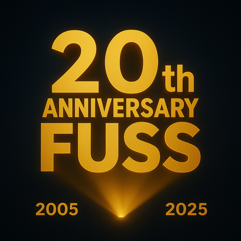 logo des 20. Jubileums des FUSS-Projekts