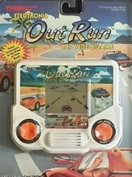 Photo of an OutRun LCD hand-held game device from the late 1980s.