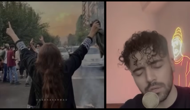 Une image tirée de la vidéo officielle de la chanson "Baraye" de Shervin Hajipour.