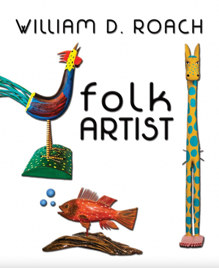 Book cover for William D. Roach: Folk Artist by William Roach (Cape Breton University Press): William Roach’s interest – training, if you like – in carving and shaping wood into representations of the world around him, came naturally. When they weren’t making or repairing practical articles and tools, the older men in his life spent countless hours whittling curiosities that delighted children, neighbours and friends.After years working in Ontario, Roach and his family moved home to his Acadian birthplace, Chéticamp, Cape Breton, striving for the stability of family and community. A new life, turning a new leaf, William began expressing himself through his gift – a diversion at first, his passion for creating objects of beauty and value became an obsession and later a business.From his Sunset Gallery and studio on the outskirts of Chéticamp, Roach works tirelessly at his entertaining creations. https://nimbus.ca/store/william-roach-folk-artist.html