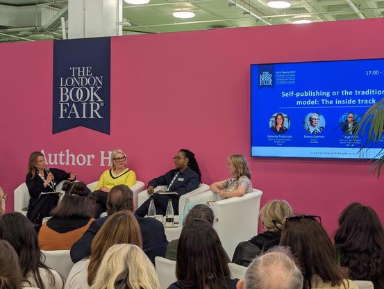 At the London Book Fair authors talking about self-publishing.