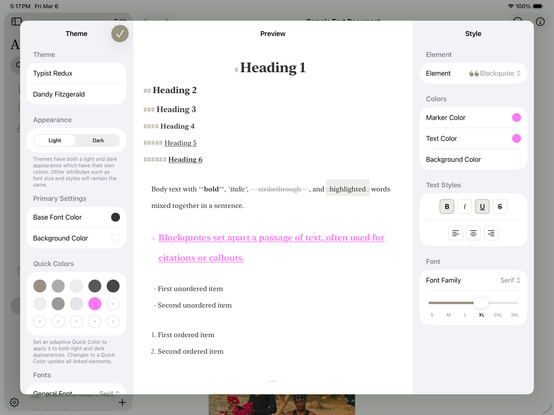 Theme editor