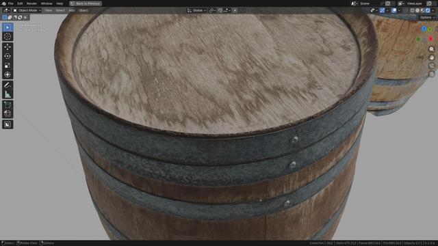 3d barrel photoscanned model