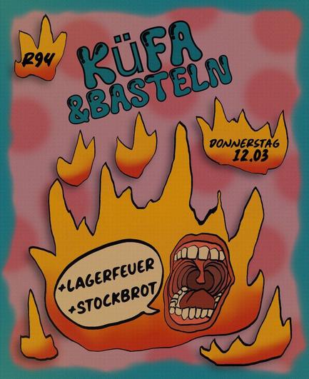 💥Ankündigung! Donnerstag 12.03.2026💥
🍽✊🏾Küfa & Basteln - Lagerfeuer & Stockbrot in der #R94✊🏾🔥
Donnerstag, 12.03.2026 | 19:00 Uhr | Rigaer Straße 94 10247 Berlin
Anreise: U5, M10, M21 Frankfurter Tor | M10, M21 Bersarinplatz
📣 Aufruf: https://asanb.noblogs.org/?p=16010
#b1203 #Soli #Küfa
Kommt vorbei zum schnabulieren & kreativ sein - am Donnerstag ab 19 Uhr in der R94 ✨
Es gibt leckere Küfa & Lagerfeuer & Stockbrot
Und dazu einen Tisch voller Collagenzeugs, Buntpapeir, Kleber und Scheren zum Austoben oder kleine Zines machen.
Wenn wir lustig sind spielen wir ne große Runde Werfolf hehe.
Fundraiser for a comrades Right to stay & families in Palestine ✊