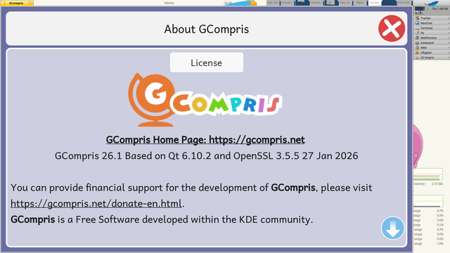 GCompris updated at haikuports for Haiku.