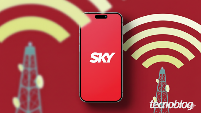 <figure class="wp-block-image size-large wp-lightbox-container"><img alt="Imagem com um fundo vermelho vibrante. Em primeiro plano, um smartphone moderno com bordas finas exibe uma tela vermelha com o logotipo branco da empresa "SKY" no centro. Duas torres de telecomunicação estão desfocadas em ambos os lados, com ondas de sinal de celular em arcos amarelos." class="wp-image-868397" height="596" src="https://files.tecnoblog.net/wp-content/uploads/2025/11/sky-edited-1060x596.png" width="1060" /><button class="lightbox-trigger" type="button">
<svg fill="none" height="12" viewBox="0 0 12 12" width="12" xmlns="http://www.w3.org/2000/svg">
<path d="M2 0a2 2 0 0 0-2 2v2h1.5V2a.5.5 0 0 1 .5-.5h2V0H2Zm2 10.5H2a.5.5 0 0 1-.5-.5V8H0v2a2 2 0 0 0 2 2h2v-1.5ZM8 12v-1.5h2a.5.5 0 0 0 .5-.5V8H12v2a2 2 0 0 1-2 2H8Zm2-12a2 2 0 0 1 2 2v2h-1.5V2a.5.5 0 0 0-.5-.5H8V0h2Z" fill="#fff">
</svg>
</button><figcaption class="wp-element-caption">Sky quer lançar operadora virtual no Brasil (ilustração: Vitor Pádua/Bruno Andrade/Tecnoblog)</figcaption></figure>
<details class="tb-resumo tb-callout padrao">
Resumo
<div class="tb-resumo-topicos tb-callout-texto"><ul>
<li>Sky assinou um contrato de operadora virtual com a Surf Telecom e submeteu à Anatel para homologação.</li>
<li>A empresa planeja entrar no mercado de telefonia móvel no Brasil e iniciar operações em até 180 dias após a assinatura.</li>
<li>Iniciativa faz parte da estratégia da controladora Waiken de diversific