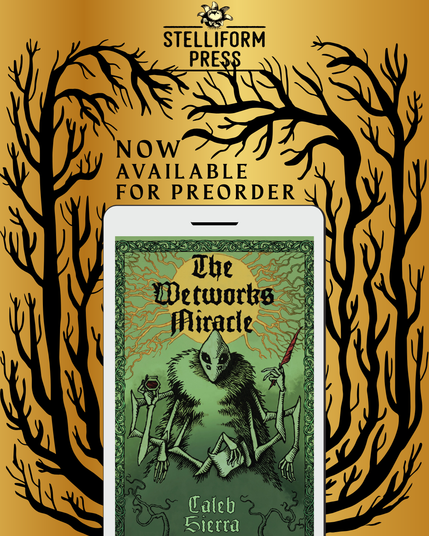 The Wetworks Miracle by Caleb Sierra, now available for preorder at www.stelliform.press