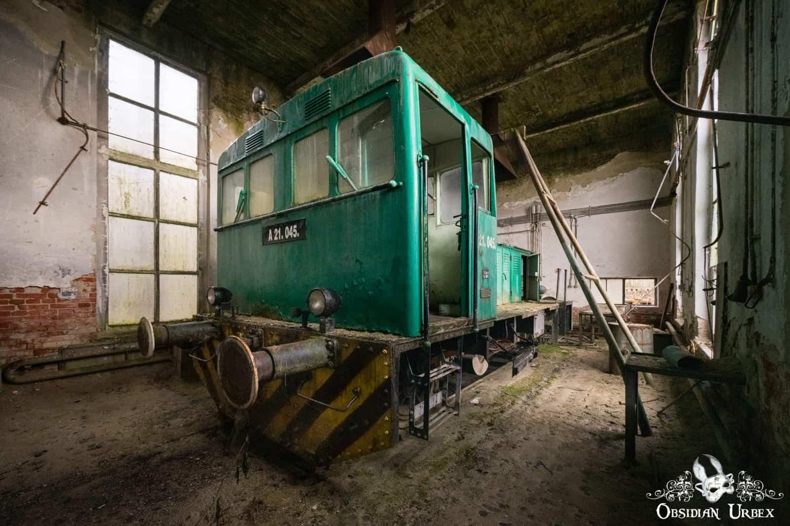 Rear view of train