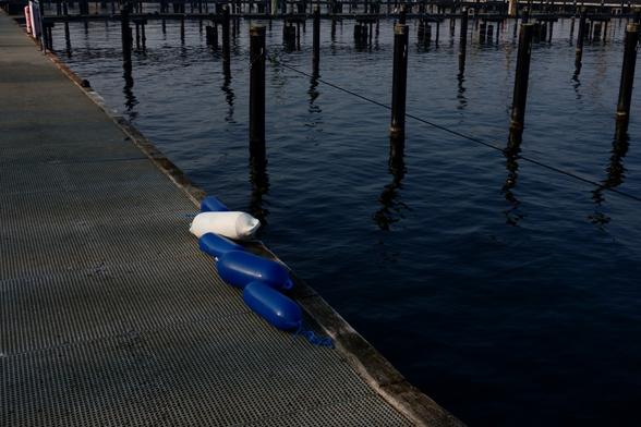 Buoys in an empty harbour