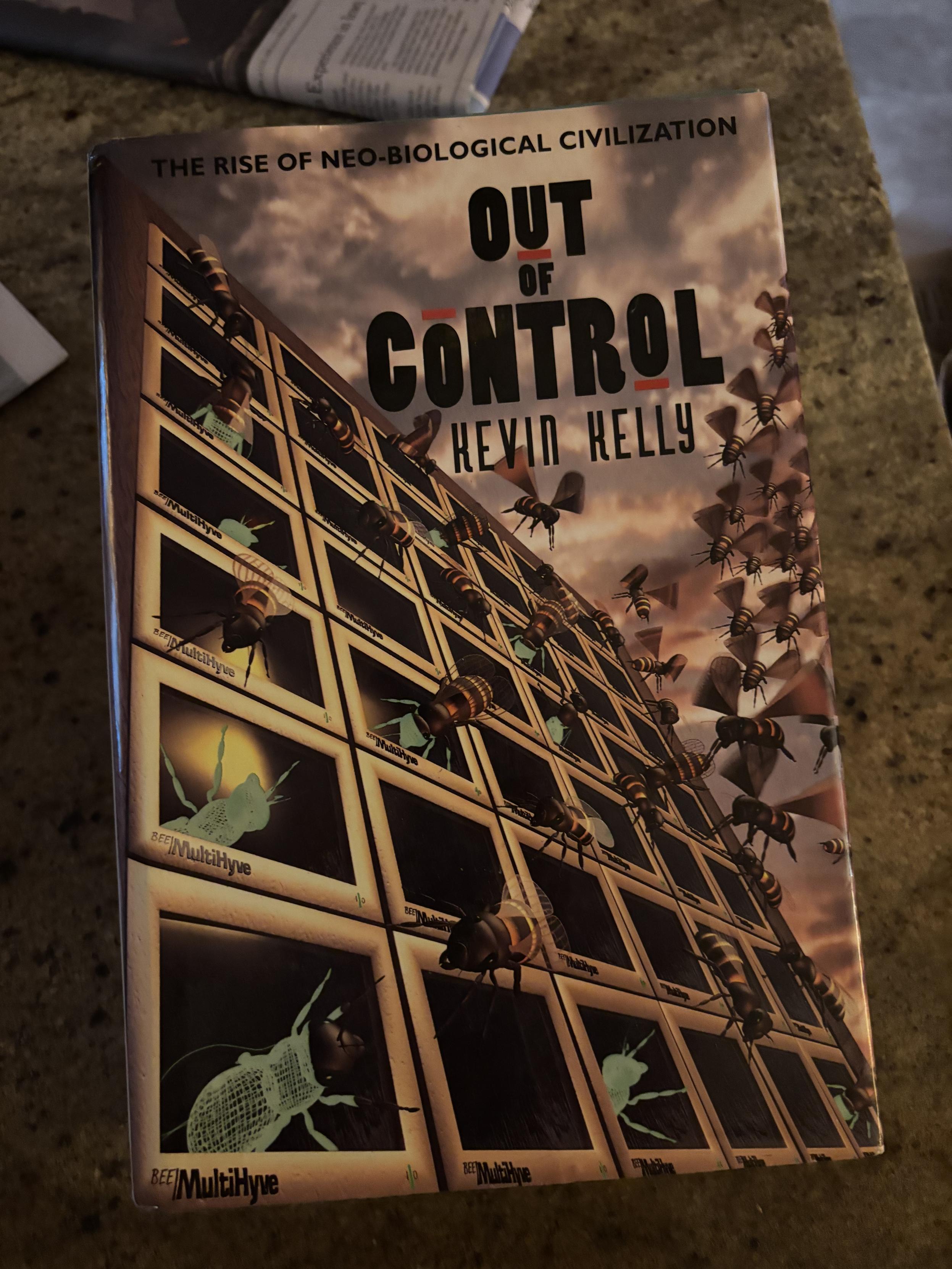 a photo of a hardbound book-cover off my shelf: "Out of Control" by Kevin Kelly