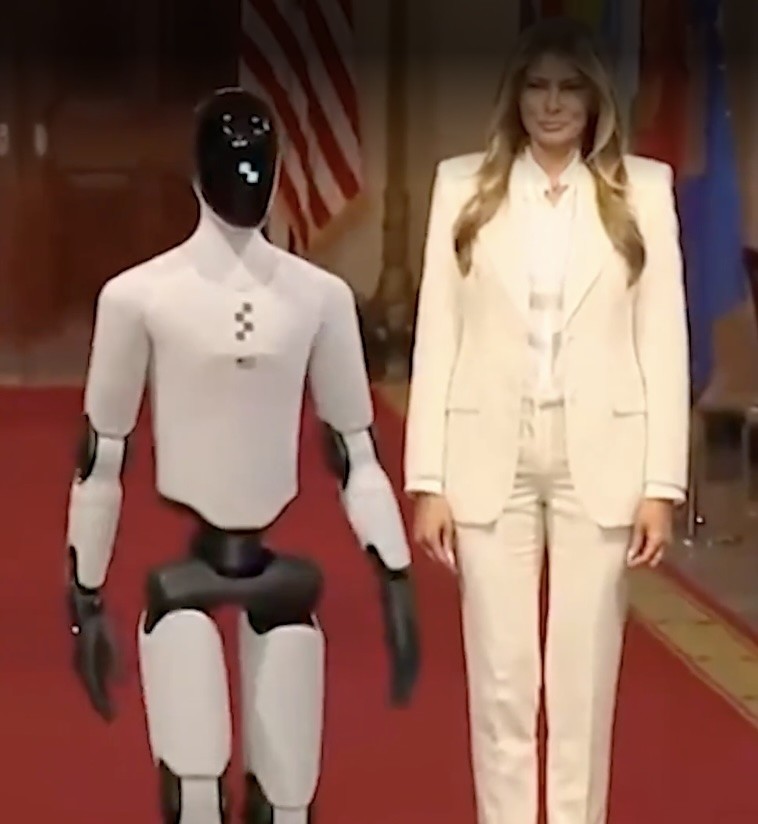Melania Trump and robot