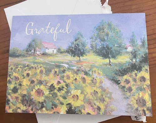 "grateful" greeting card