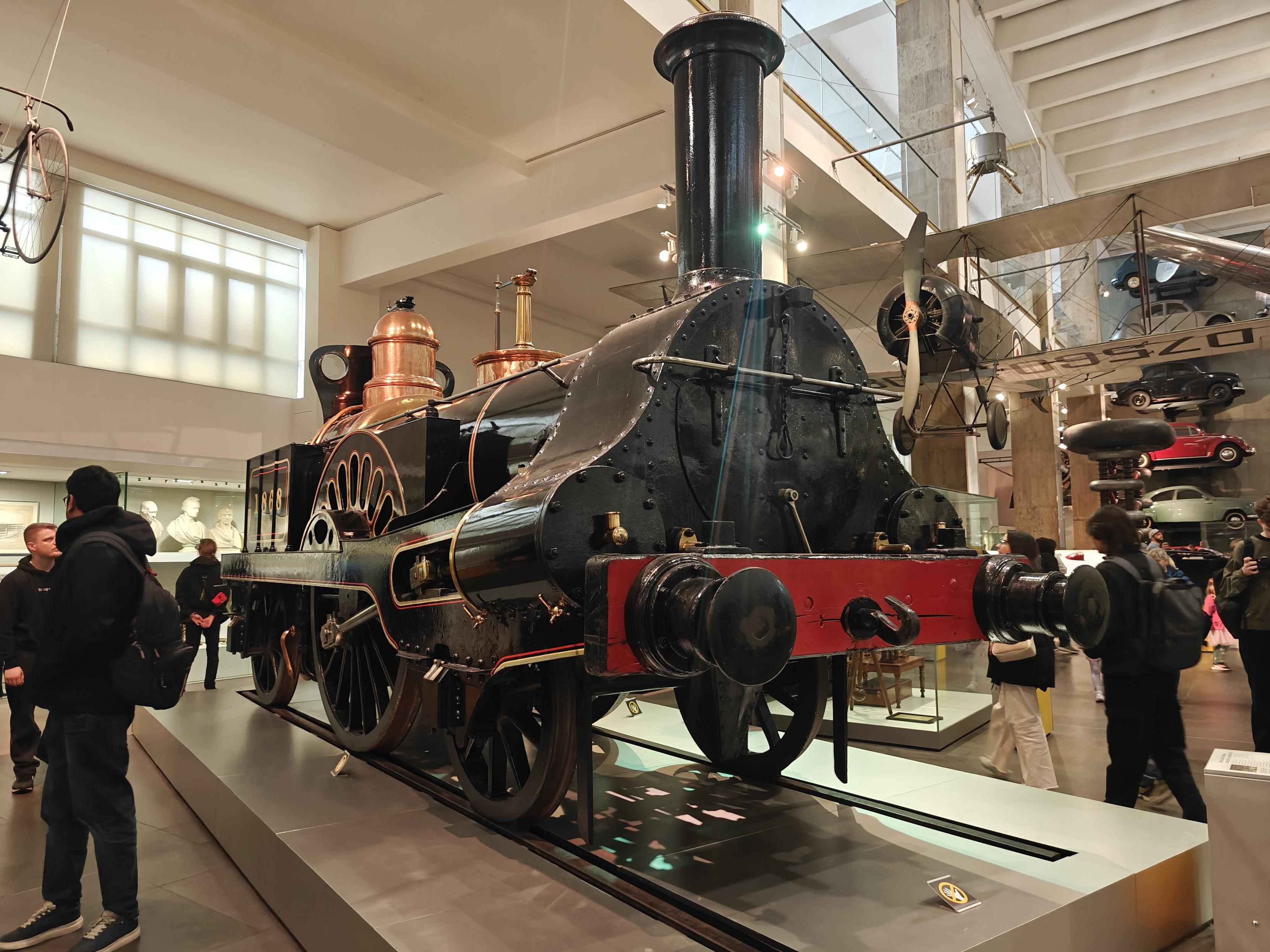 Picture of a old locomotive at a museum