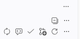 a spam of icon buttons from the vscode git sidebar