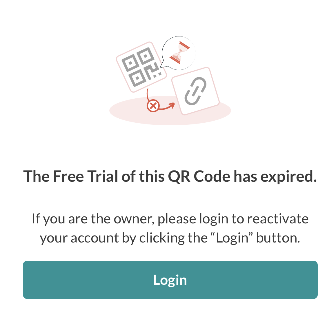 The Free Trial of this QR Code has expired. login
