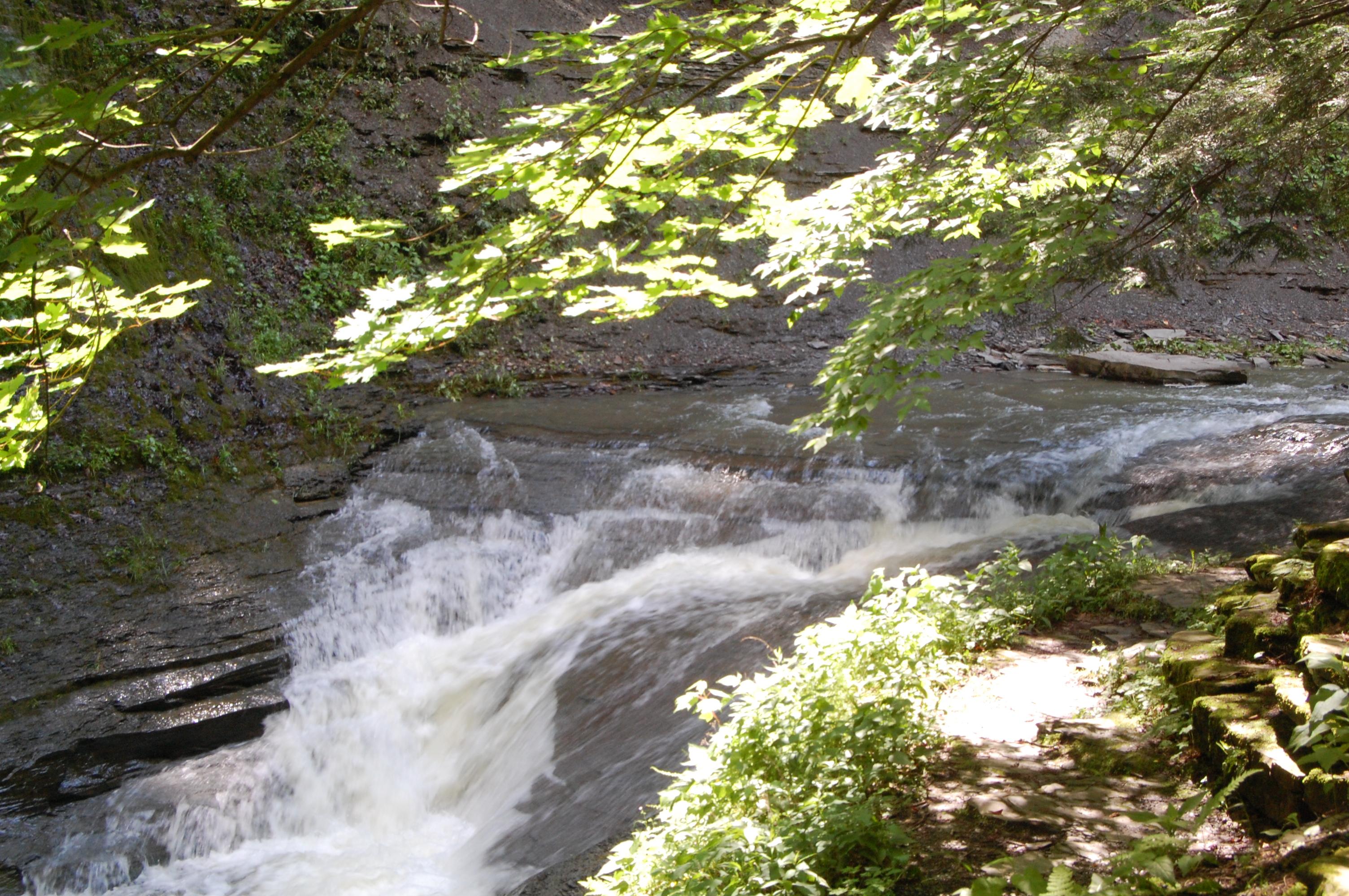 a small waterfall