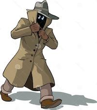 suspicious man