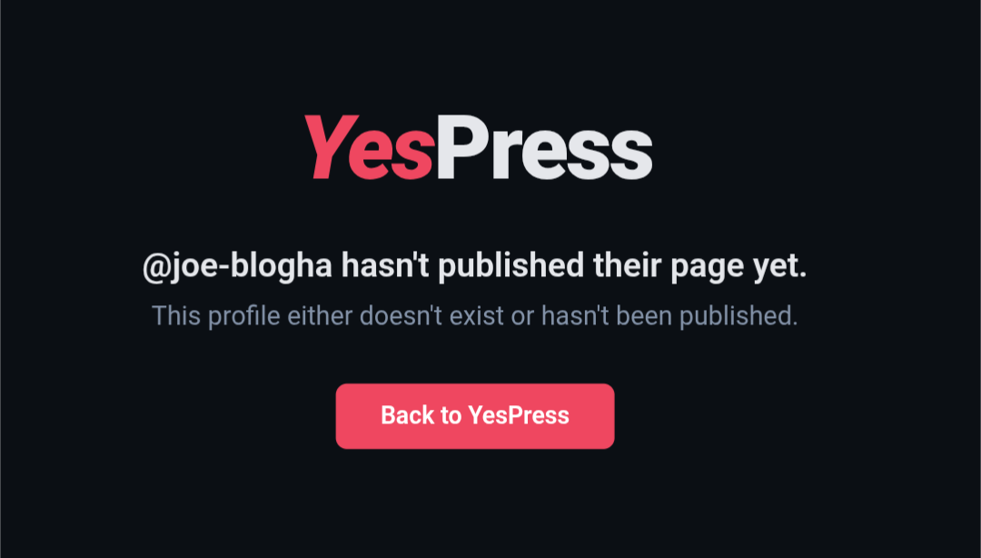 Image showing language X "hasn't published their page yet."