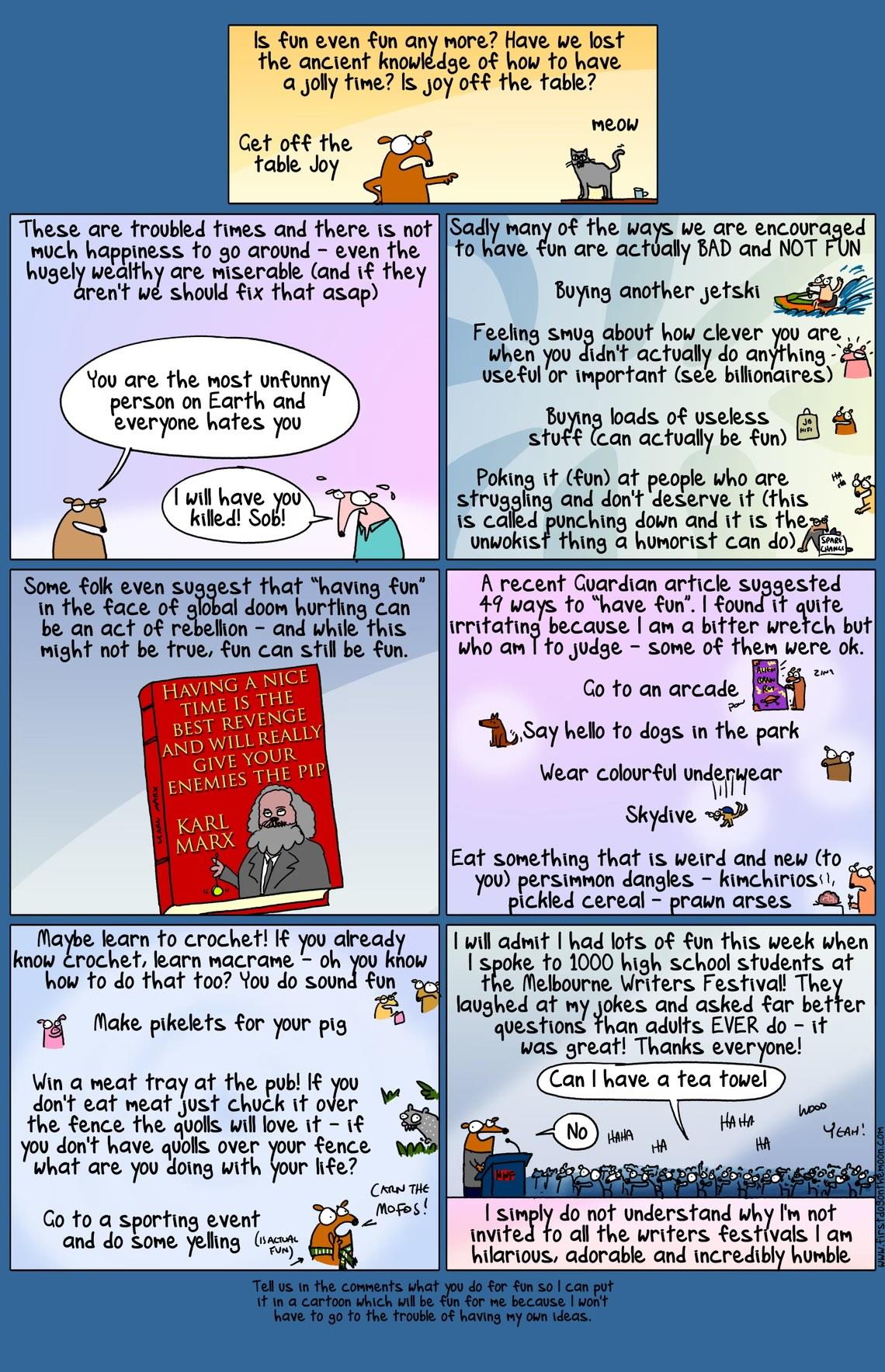 First Dog on the Moon with suggestions for fun