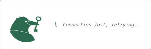 connection lost, retrying...