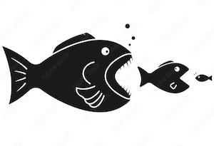 big fish eating little fish
