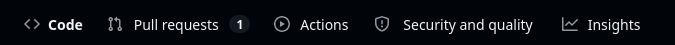 the github tab bar where you'd normally find an issues tab but it's mysteriously missing