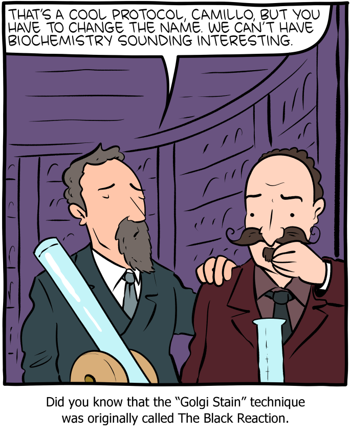 Camillo Golgi is advised to rename his staining technique to something less interesting
