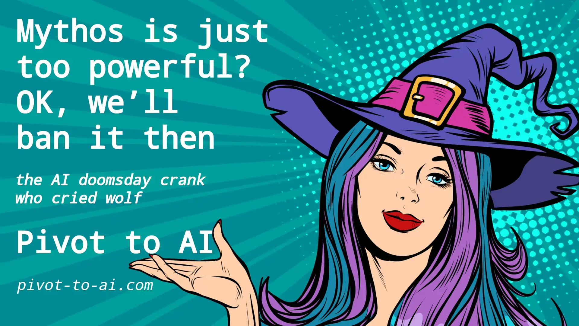 smug witch taking away your mythical AI model