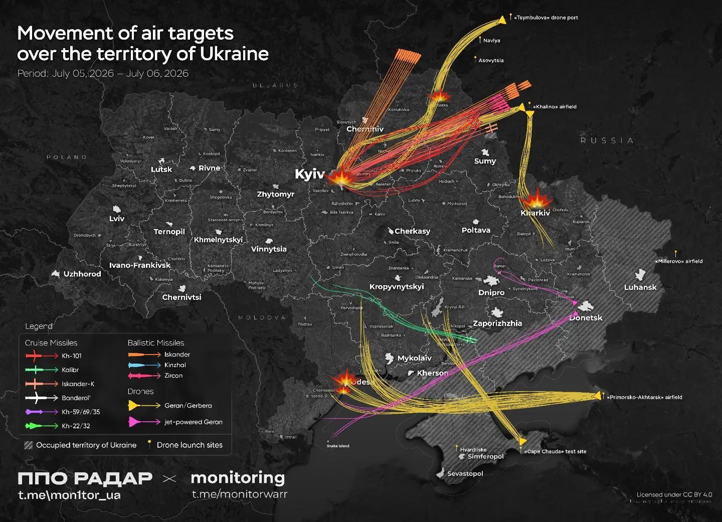 russian forces conducted a massive attack against #Ukraine overnight, targeting #Kyiv, #Kharkiv, and #Odesa. In Kyiv, seven people were killed, and at least 24 were injured as a result of the attack.Source: United 24 Media