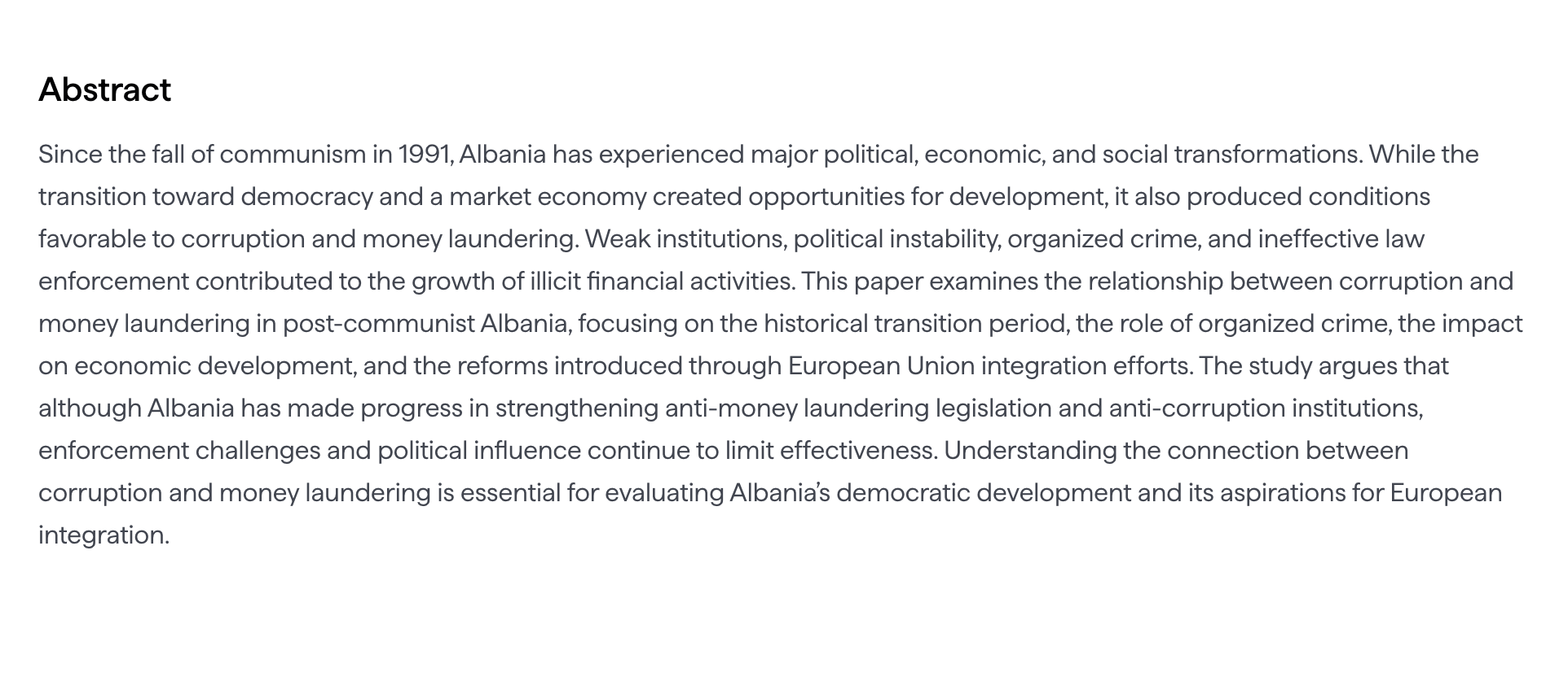 "Corruption and money laundering in post-communist Albania" #Corruption #Balkans #Europe #FlamingoRevolution