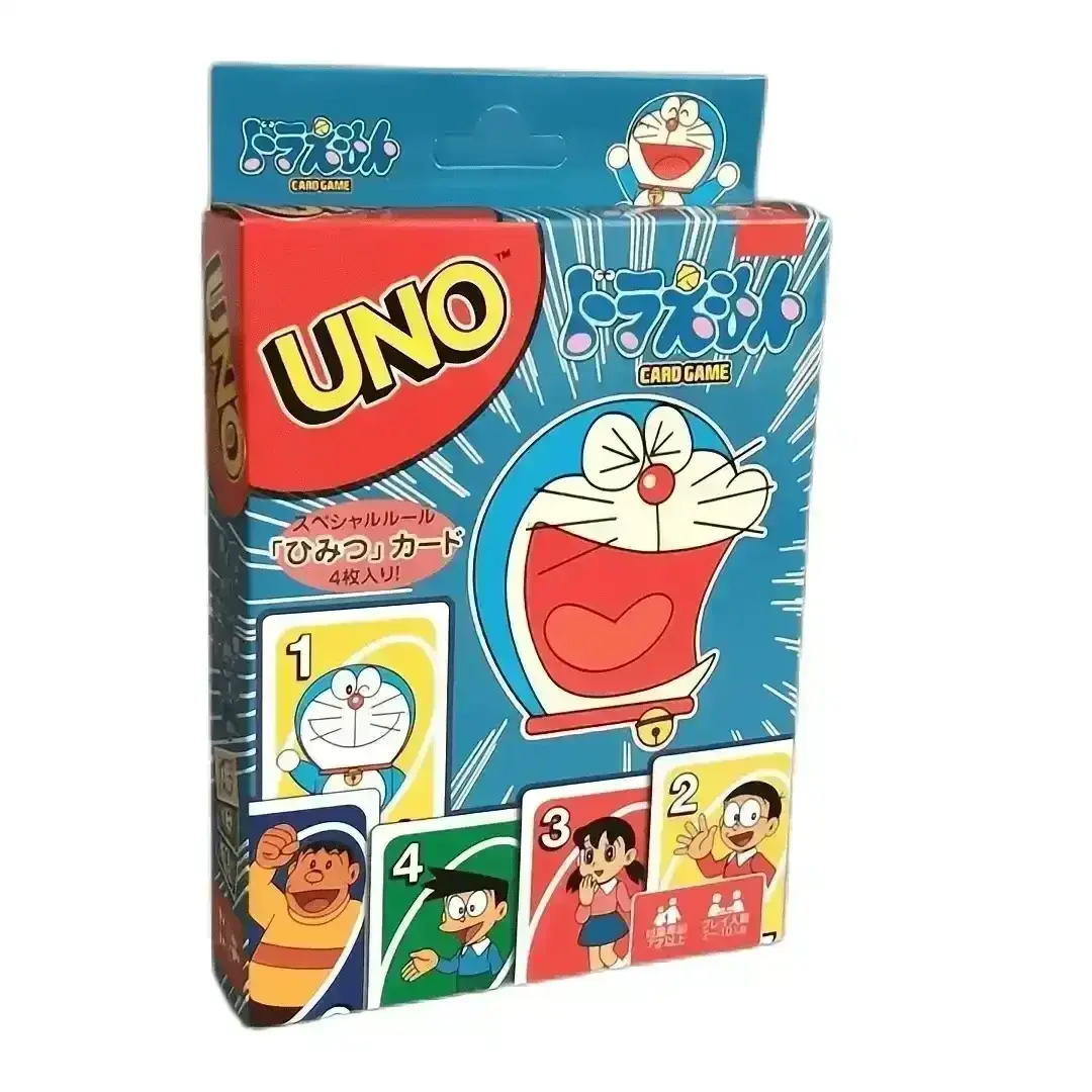 A box of Doraemon Uno cards in Japanese