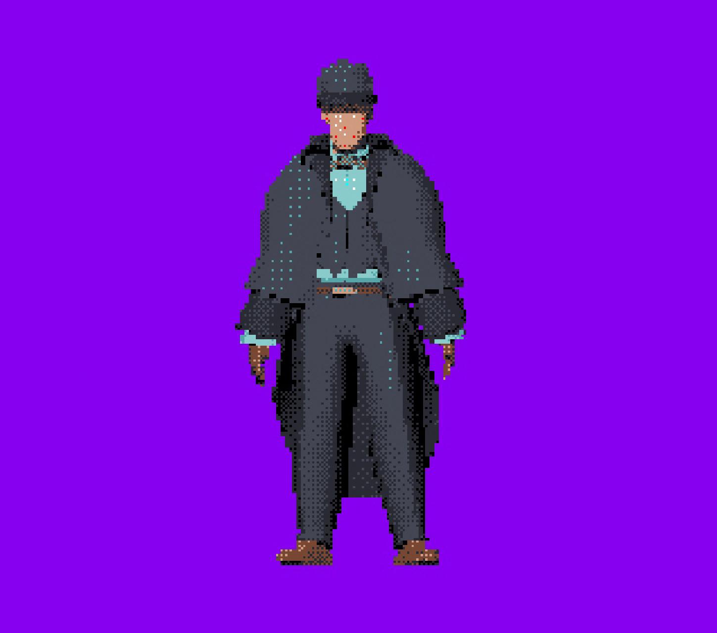 It is Still Raining (Sequel to The Darkest Dusk) | Character Design | The Almighty Detective "Shamlock More" - A Name, A Guarantee!#npc #game #pointandclick #indiedev #pixels #autodeskmaya #arnold #un