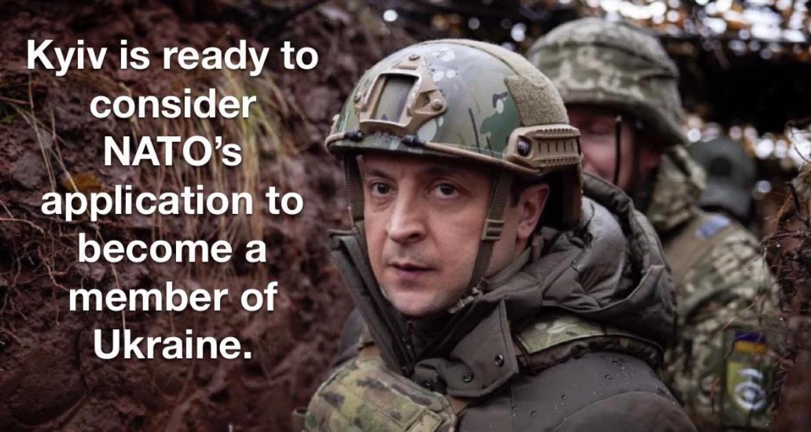 RE: me of the old meme about #Kyiv being ready to consider #NATOs application to become a member of #Ukraine. #StandWithUkraine