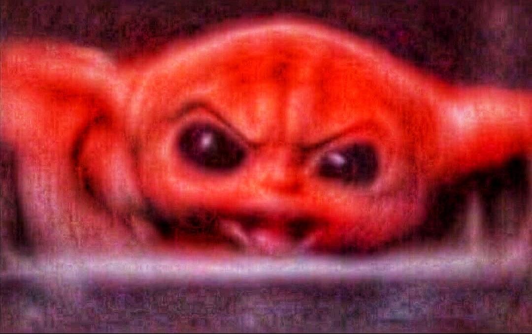 angry baby yoda