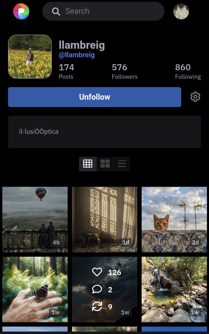 A bunch of screenshots showing a pixelfed profile with screenshots of their individual photo and the screenshots of open AI and Gemini confirming they are AI generated.