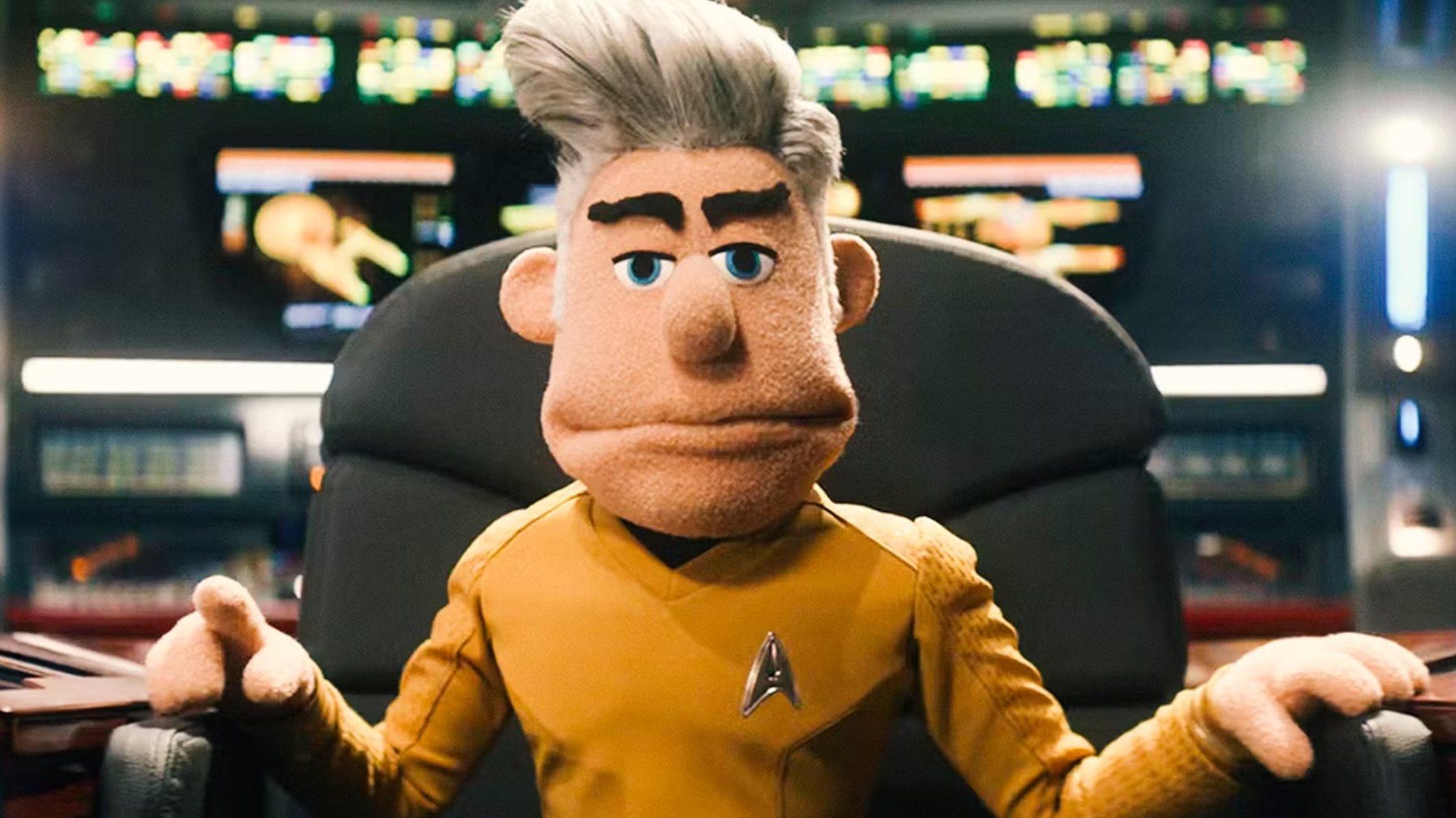 Captain Pike as a Muppet, and looking quite dashing if I do say so myself
