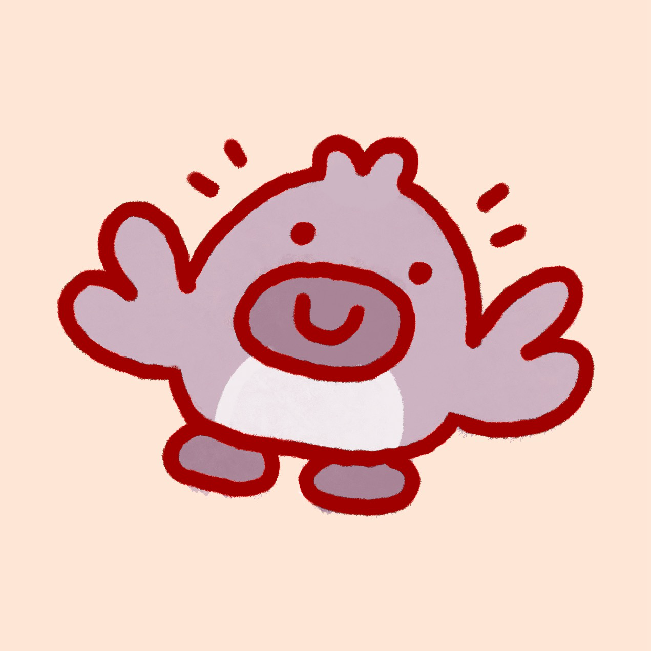 Cute crow doodle