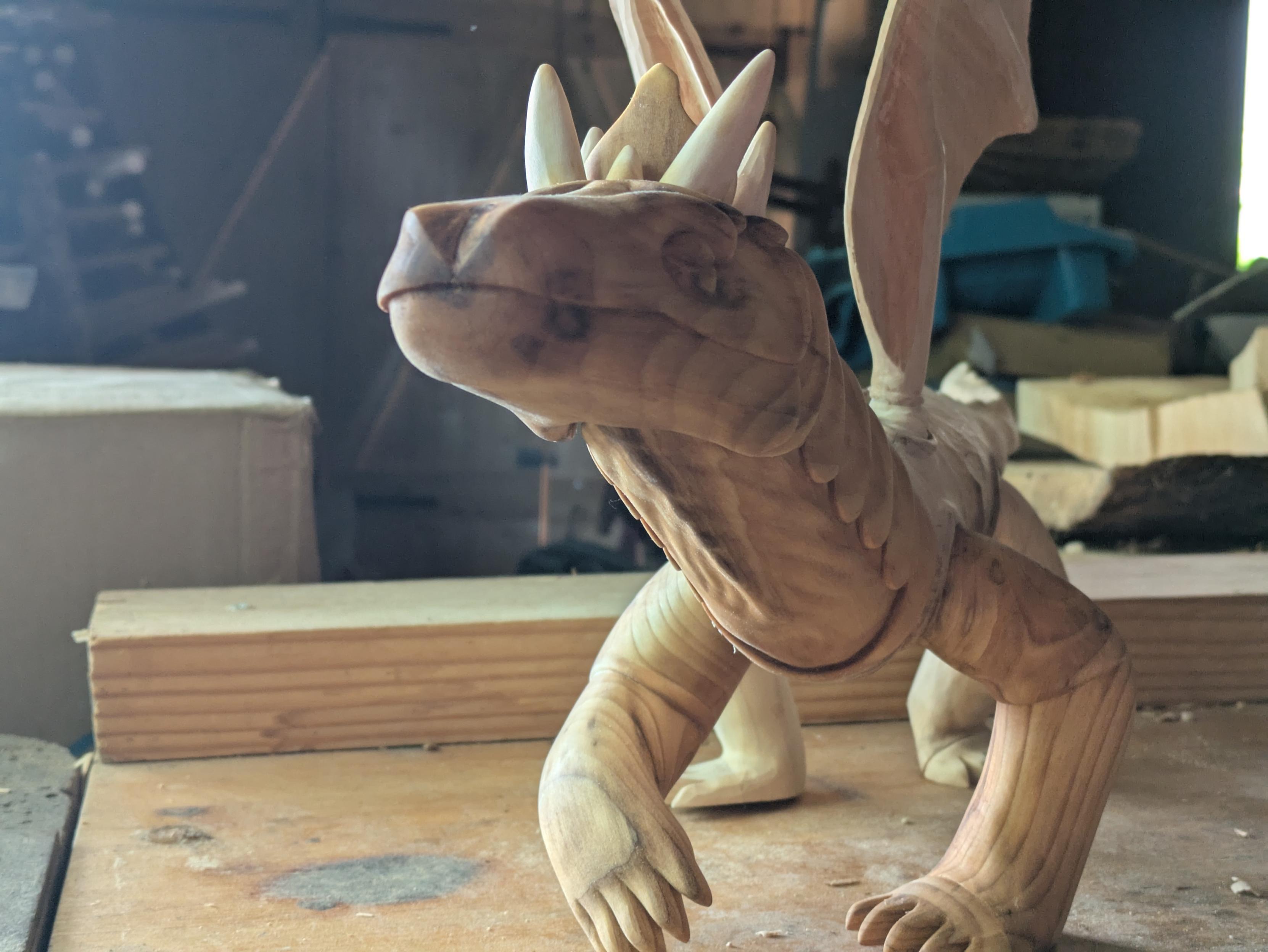 The neck has some wrinkles on the part facing downward