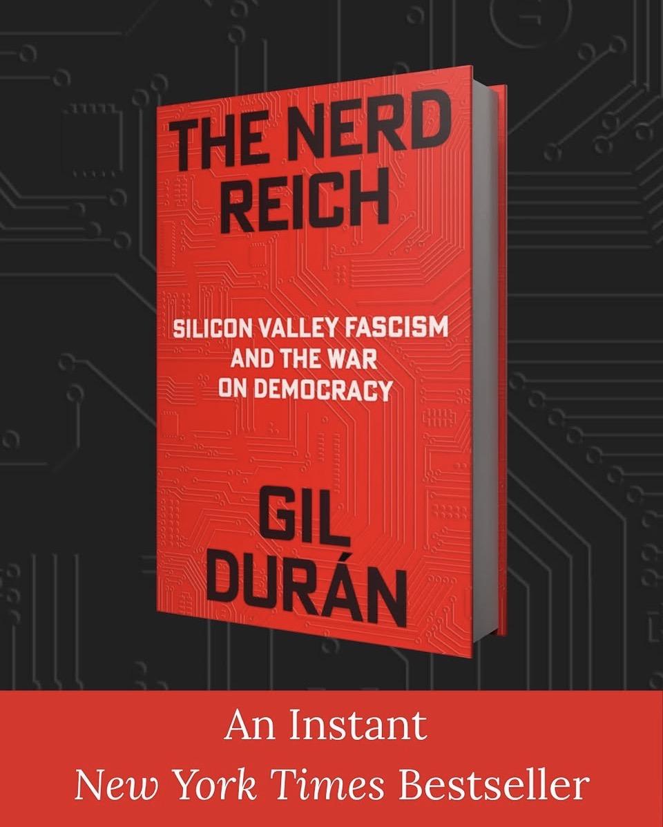 Cover of the Reich book by Gil Duran, labeled as an instant New York Times bestseller