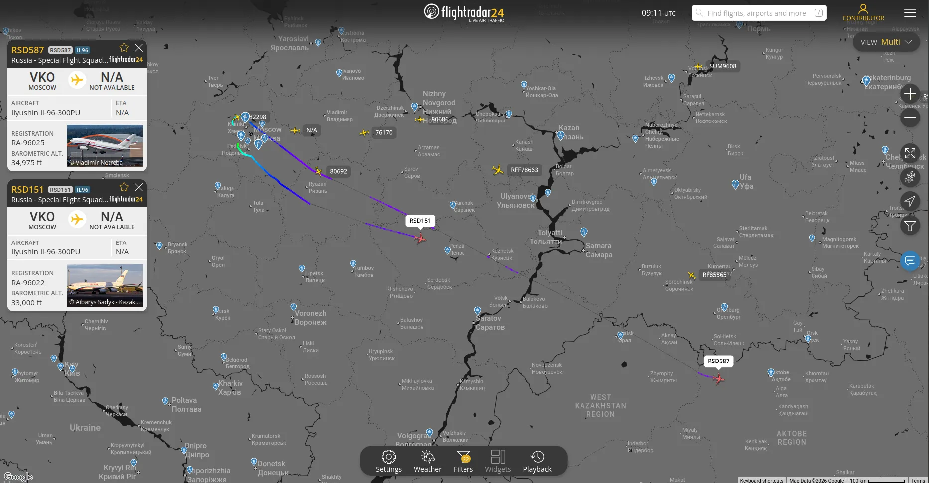 Dear #Ukraine On 31 Aug putin and entourage flew to Bishkek KGZ for the SCO summit on Il-96PU CAMBER Airborne Command Posts RA-96025 RSD587 & RA-96022 RSD151, take a look at this #eu