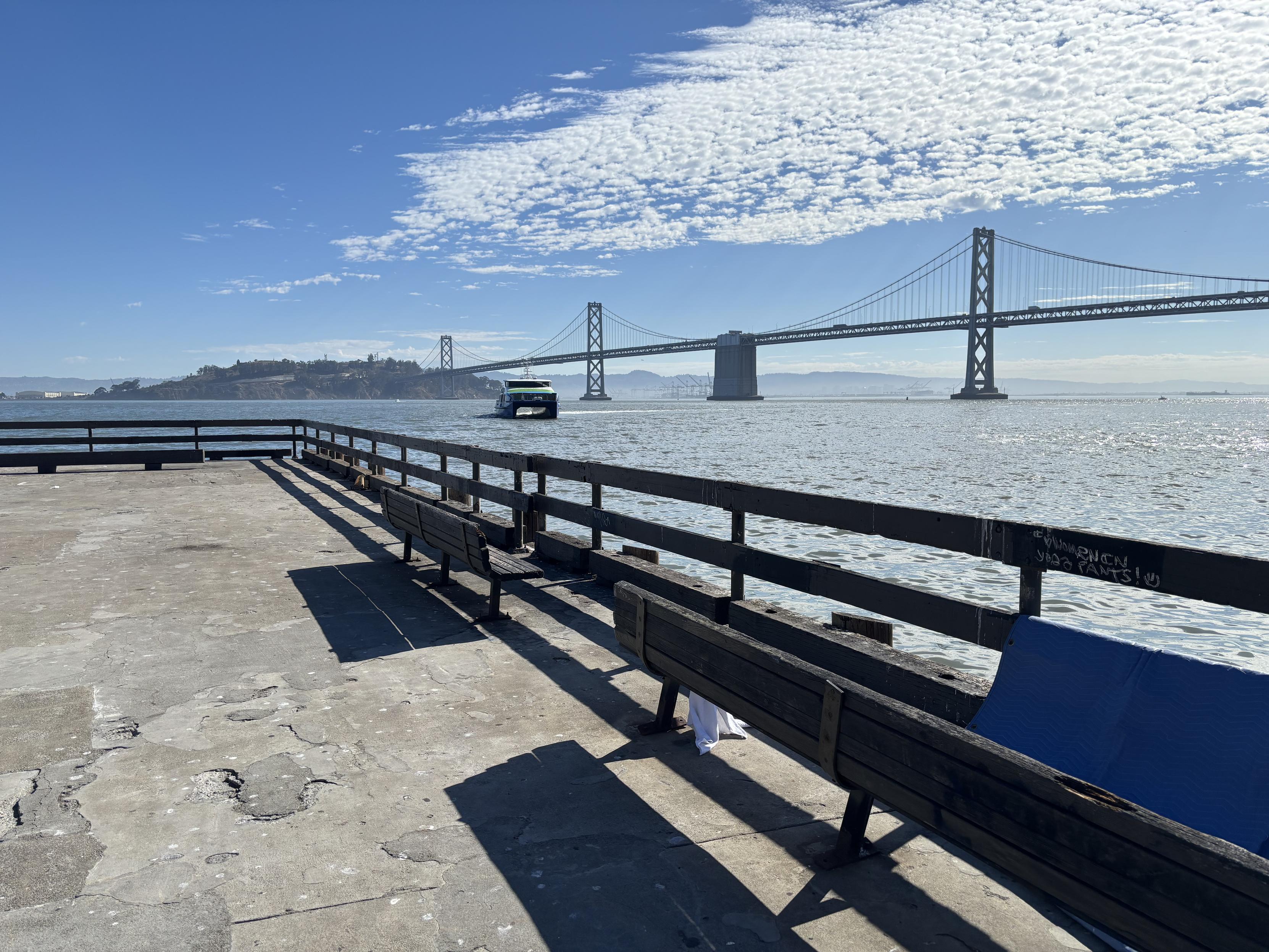 Oakland Bay Bridge from the San Francisco ferry bldg