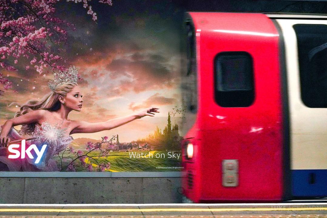 Train and poster