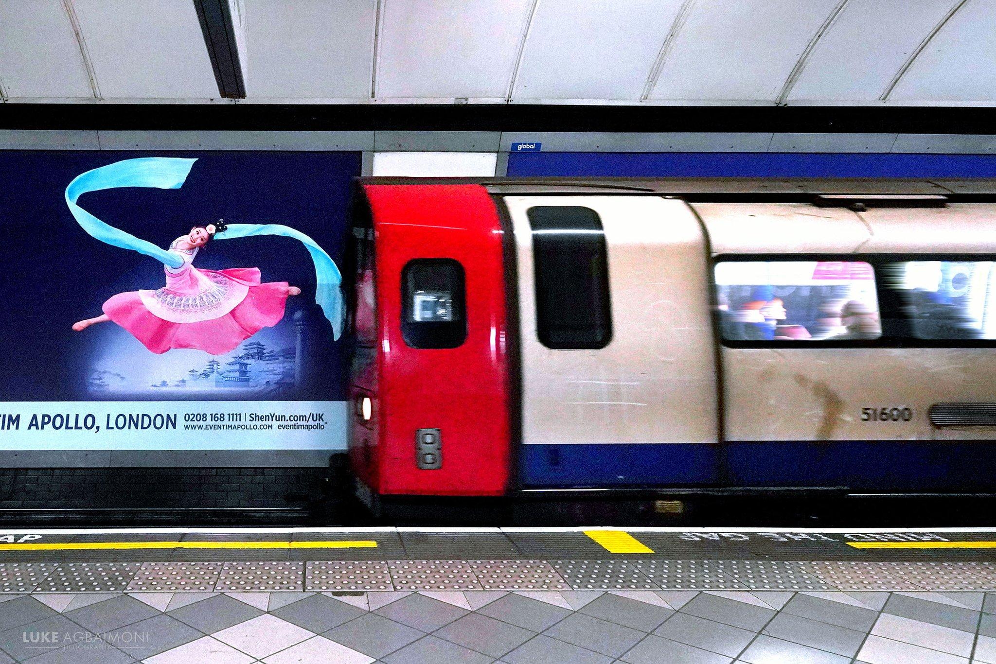 Train and London Underground train